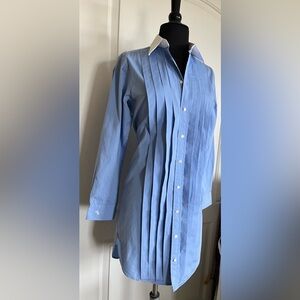 Ralph Lauren spring designer dress. Size 2 Blue Dress Shirt